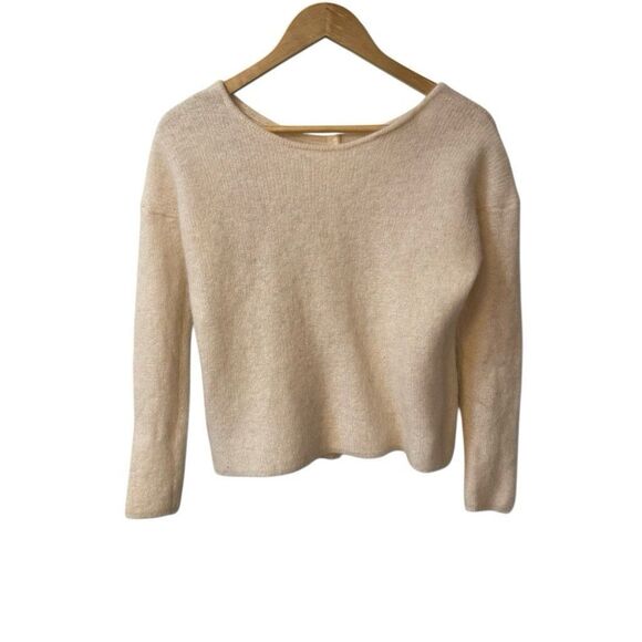 Sezane Gaspard Cardigan Size XS Mohair Alpaca Blend Ivory - Picture 2 of 11